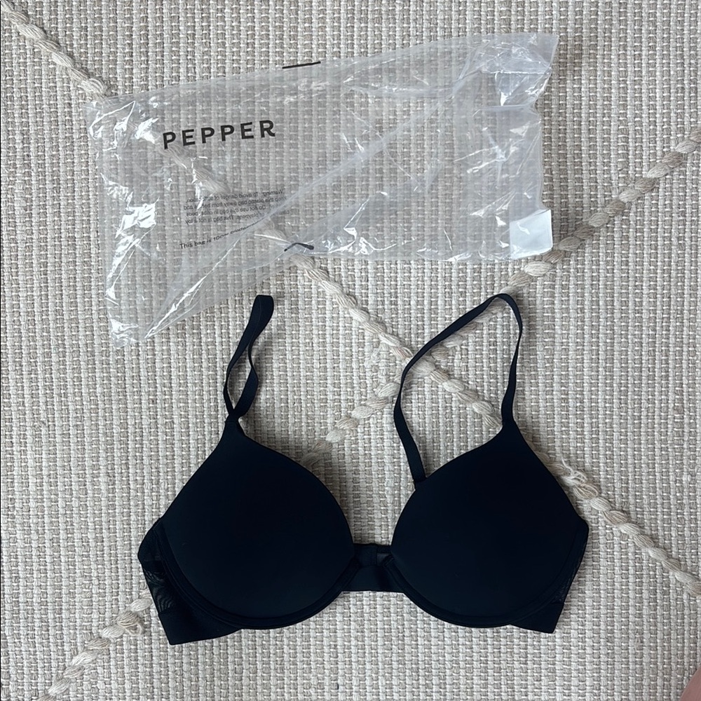 Black Underwire Bra with Molded Cups